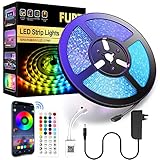 LED Strip RGB LED Streifen, Farbwechsel LED Lichterkette mit Fernbedienung, App-steuerung, Timer-Einstellung, LED Band für Haus