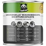 PandaCoat Wasserdichte Dichtmasse - Flüssigkunststoff - Flüssiggummi für Dachrinnen, Fugen & Risse - Bitumen Dichtmasse - Sofortige Abdichtung auf Nassen & Trockenen Oberflächen - UV-beständig (750 g)