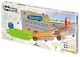 moses 30343 PhänoMINT Bausatz Gummimotor, Rennwagen-Bastelsets mit spannenden wissenschaftlichen Hintergrundinformationen, Holz-Spielzeug zum Selberbauen für Kinder ab 8 Jahren, Mittel