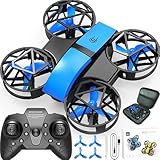 XUBX Kinder Mini-Drohne (für Anfänger und Erwachsene), Indoor Outdoor RC Spielzeug Quadcopter (für Jungen und Mädchen) Schwerkraftsteuerung, Ein-Knopf-Start, Bestes Geschenk für Kleinkinder,（Blau）