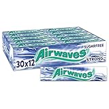 Airwaves Strong Sugarfree Chewing Gum, with Menthol Freshness, 30 Packs of 12 Dragees
