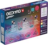 Geomag Glitter 60 Teile Magnetisches Spielzeug für Kinder, Geschenk für Jungen und Mädchen im Alter von 5 6 7 8 9 10 11 12 13 Jahren, magnetische Konstruktionen, Kinderspielzeug