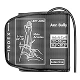 TISCH Extra großer Blutdruckmanschettenarm, XL-Ersatzmanschette für großen Arm, Blutdruckmanschette für großen Arm (8,6''-20,5'') (Schwarz) (BP-Gerät nicht im Lieferumfang enthalten)