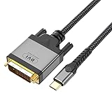 baolongking USB C auf DVI Nylon geflochtenes Kabel, 4K30Hz, USB 3.1 Typ C auf DVI Kabel, geeignet für Handys, Laptops, Tablets, Projektoren, Displays (1.8M)