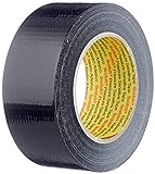 3M Universelles Gewebeklebeband 2903, Duct Tape, Starkes Panzertape, Reparatur Klebeband, Starke Klebkraft, leicht abreißbar, 48mm x 50m, Schwarz - 1 Rolle