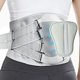 HOTUT Rückenstützgürtel Rückenbandage,Rückenbandage bei Herren und Damen mit Stützstreben Verstellbare Zuggurte und 3D-Pad,Ergonomische Atmungsaktive Rückenstützgürtel 3D-Gestrick(L)