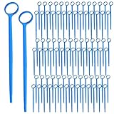 Asyduey 300 Stück Einweg-Zahnarztspiegel, Antibeschlag-Mundspiegel, Einzeln Verpackt, Zahnspiegel für die Zahn- und Mundpflege, Blau