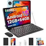 DOOGEE Tab A9 Tablet 10 Zoll Android 15, Tablet mit Tastatur/Stift/Maus/Hülle, 12GB RAM+64GB ROM(TF 2TB), 6580mAh, Unisoc T310, Dual Speaker, 5G WiFi, HD IPS Display, 8MP, GMS, BT5.0, 3.5mm, Face ID
