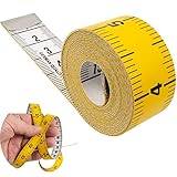 Schneidermaßband, 1 Stück, 2 in 1 Maßband mit CM und INCH Skalierung, universal Maßband mit 150 cm Gesamtlänge, Ausmessung von Kleidung, Körper-Fett, Rollmaßband, Messband, aus Glasfieber Kunststoff