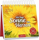 Postkartenkalender 365 Tage Sonne im Herzen 2024: Wochenkalender 2024, 53 Postkarten für gute Laune und Lebensfreude