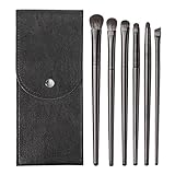 LacyMC 6pcs Lidschatten Make-Up Pinsel Set,Pinsel Kosmetiktasche Portable Reise Make Up Pinsel Tasche,Pinselset Makeup Professionelles Foundation Make up Pinsel Set(Schwarz)