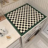 YJSZY Schutzmatte FüR Wasch- Und Trockneroberseite,Schachbrettmuster Stil Waschmaschine Abdeckung,rutschfest Waschmaschinen Auflage,Silikon-Aufsatz FüR WaschküChe Oder KüChe,Cover (Farbe 3,60 x60 cm)