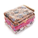 luciphia Hundedecke Katzendecken Waschbar Flauschig, 1 Pack 3 Decken Super Weich Fluffy, Kuscheldecke Fleece Haustier Decken für Hunde Katzen, Kann für Sofas, Autos, Betten, Pfote 40 * 60cm