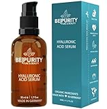 Bepurity Hyaluron Serum hochdosiert mit Bio Aloe Vera für Männer und Frauen - vegan - Aufpolsterndes Hyaluronsäure Serum - Falten weg Soforteffekt - 50 ml Bio Naturkosmetik