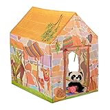 Relaxdays Spielzelt Lama, Ethno-Muster, Kinderzelt Südamerika, drinnen & draußen, Krabbelzelt, HBT: 103x74x96 cm, bunt, Orange, Weiß, Grün