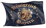 RAHMENLOS Original Design-Flagge für den Bayern Fan: Königreich Bayern