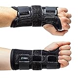 Karpaltunnel Handgelenkstütze mit Metallschiene-Stabilisator - Zur Linderung von Tendinitis Arthritis Schmerzen - Kürzere Erholungszeit für Männer Frauen - Linke Hand (L/XL)