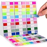 1000 Blätter Sticky Notes Transparent, Haftnotizen Klebezettel, Praktischen Book Tabs, Page Marker, Klein Klebezettel, Seitenmarker für Schreibwaren Aesthetic, Studieren, Büro (10 Farben)