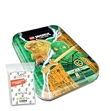 Bundle mit Lego Ninjago Serie 9 Trading Cards - 1 Mini Tin Box Grün + Exklusive Collect-it Hüllen