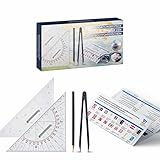 Navigationsbesteck SBF Sportbootführerschein - SBF See & Binnen - Ausbildungsset SBF - Navigationsdreieck, Anlegedreieck & Marinezirkel