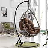 Eierstuhlkissen, große waschbare Hängesesselauflage für Outdoor Indoor Gartenmöbel, verdicktes Schaukelkissen für Komfort