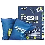 biped FRESH! ACTIVE - Schuhdeo gegen Geruch und Schweiß - Schuhtrockner Deo Kissen mit einzigartigen Düften oder PURE ohne Duftöl - Schuh Geruchsentferner mit Bambus Aktivkohle z2926(AQUA)