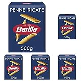 Barilla Pasta Klassische Penne Rigate n.73 aus hochwertigem Hartweizen immer al dente, (1 x 500 g) (Packung mit 5)