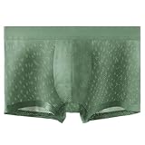 Caxndycing Boxershorts Herren Dünn Baumwolle Retroshorts Einfarbige Boxer Shorts Bequeme Unterhose Weich Unterwäsche Leicht Unterhosen Locker Passform Underwear