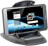 Lescars Gerätehalterung: Universal-Mobilgeräte-Halterung für Armaturenbrett, bis 13,5 cm Breite (Navi Halterung Armaturenbrett, Handyhalter, Navigationsgerät Garmin)