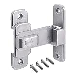 Türschloss, Torriegel, Schieberiegel, 90 Grad rechtwinkliger Türschloss, Edelstahl-Klapptür-Schieberiegel, Sicherheitsschiebetürschloss, für Türen und Fenster für Möbel, Badezimmer, Toilettentür