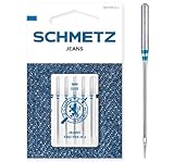 SCHMETZ | 5 Nähmaschinennadeln | Jeans | 130/705 H-J | Nadeldicke 90/14 | Geeignet für das Vernähen von Jeans und ähnlichen Stoffen | auf jeder gängigen Haushaltsnähmaschine einsetzbar