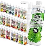 C.P. Sports Getränkesirup zuckerfrei, aspartamfrei, kalorienfrei 1:80 (ca. 80 Liter Fertiggetränk) + Dosierpumpe – Carnitin & Vitamine – Getränkekonzentrat Konzentrat Sirup – 1 Liter Kirsche
