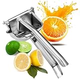 com-four® Zitruspresse aus rostfreiem Edelstahl - Saftpresse für Zitronen, Orangen, Limetten, Granatäpfel - stabile Handpresse - spülmaschinengeeigneter Entsafter (1 Stück - Orangenpresse)