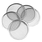 JOINPAYA 5 Stück Keimsiebabdeckungen Aus Edelstahl Deckel Filtersiebe Keimsieb Einmachtrichter Einmachglassieb Einmachglaskappe Mit Siebnetz Einmachglasdeckel Silber