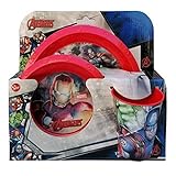 Set Pappa Avengers Superheld, flacher Teller, tiefer Teller und Trinkbecher für Kinder, 3278