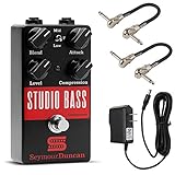 Seymour Duncan Studio Bass Kompressor Pedal Bundle mit 2 MXR Patchkabeln und 9V Netzteil