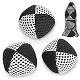 SOARFLY Jonglierbälle 3er Set für Jonglierbälle Kinder, Jonglierbälle Profi und Jonglierbälle Erwachsene 6.2cm Juggling Balls Dosenwerfen Jonglierset mit 2 Schichten Netz und Tragetasche