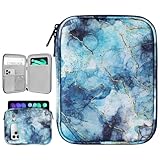 Dadanism 8-9 Zoll Tablet Sleeve Tasche Kompatibel mit iPad Mini 6 8.3' 2021, iPad Mini 5/4/3/2/1 7.9', Galaxy Tab A7 Lite 8.7' 2021/Tab A 8.0' 2019, Tab M8 (4/3/2) 8', Tab M9 9' 2023, Marmor Blau