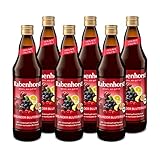 RABENHORST Gesunder Blutdruck BIO 6er Pack (6 x 700 ml) - Rote Bete-Mehrfruchtsaft mit Kalium für einen normalen Blutdruck