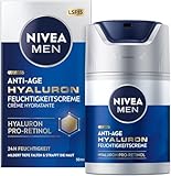 NIVEA MEN Anti-Age Hyaluron Feuchtigkeitscreme, Gesichtspflege mit Hyaluron, Pro-Retinol und LSF 15, Gesichtscreme für 24h Feuchtigkeit und sichtbare Faltenmilderung (50 ml)