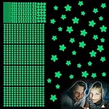 735 Stück Leuchtsterne Kinderzimmer Leuchtsterne Selbstklebend Leuchtende Sterne Für Kinderzimmer Leuchtsticker Klebesterne Nachtleuchtende Sterne Leuchten Im Dunkeln(Fluoreszierendes Grün)