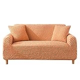 Universeller Sofabezug, Stretch-Couch-Schonbezug, 1-, 2-, 3-, 4-Sitzer-Sofabezüge, Sofabezug, langlebige Möbel, Pector, maschinenwaschbar/S Sofa-Schonbezug. (Hellorange, 2-Sitzer/Loveseat)