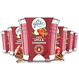 Glade Duft-Kerze im Glas, 6er Pack, Cosy Apple & Cinnamon, (6 x 129g)