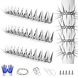 Marderabwehr,Taubenabwehr,Vogelabwehr-Spikes,Marderschreck für Fallrohr,Balkon,Dachrinne,zum Vertreiben von Eichhörnchen,Waschbären,Katzen,Verschlungene Dornen – optimaler Schutz(200 cm/6Abschn)