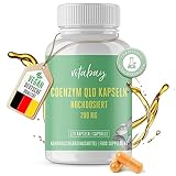 Vitabay Coenzym Q10 Kapseln Hochdosiert 200mg VEGAN & LABORGEPRÜFT Depot Komplex - 120 Kapseln Q10 Coenzym 200mg - Antioxidant Coenzym Q10 - Coenzyme Q10 200mg Kapseln Q 10 Coenzym Q 10 - Q Enzym Q10