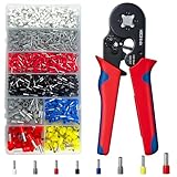 KELAV Crimpzange Aderendhülsen Set für 0,25-10 mm² mit 1800 Stück Aderendhülsen I Aderendhülsenzange selbsteinstellend IKabelschuhzange Crimpzange mit Ratschenfunktion, Crimp Zange,Presszange