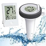 Loufy Pool-Thermometer, Schwimmbad-Thermometer, schwimmend, ohne Innen- und Außenbereich