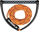 Mesle Wakeboard Leine ONE mit 15'' Griff, Länge 16,8 m - 18,3 m, Eva Soft Griff, schwimmend, Zug-Seil Wassersport Schleppleine Boot, mit Schwimmer, inkl. Rope Keeper