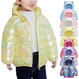 Generisch Mädchen Daunenjacke Kinder Kapuzenjacke Classic Wintermantel Outdoorjacke Reißverschluss Mantel Kleidung Klamotten Regular Kostüme Bekleidung Leichte Thermojacke Sale Gelb, 2 Jahre