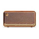 Edifier MP230 Tragbarer Bluetooth-Lautsprecher, Kabelloser Lautsprecher mit 48mm-Treibern, 20W RMS Stereoklang, Knackige Höhen Punchy Bass, 9h Spielzeit, BluetoothV5.0, AUX, Micro SD (Retro-Holz)